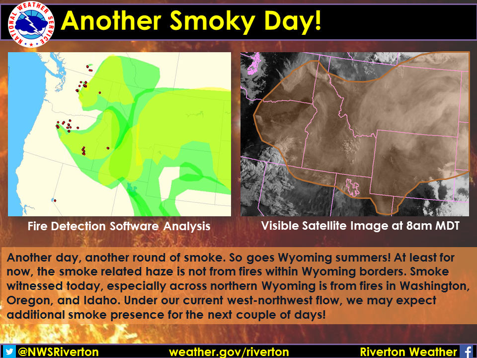NWS: Smoky across Northern Wyoming due to West Coast fires