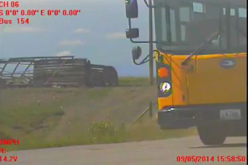 SWCSD#2 releases video it says proves that one of their buses did not fly-by a stopped Fremont County Bus