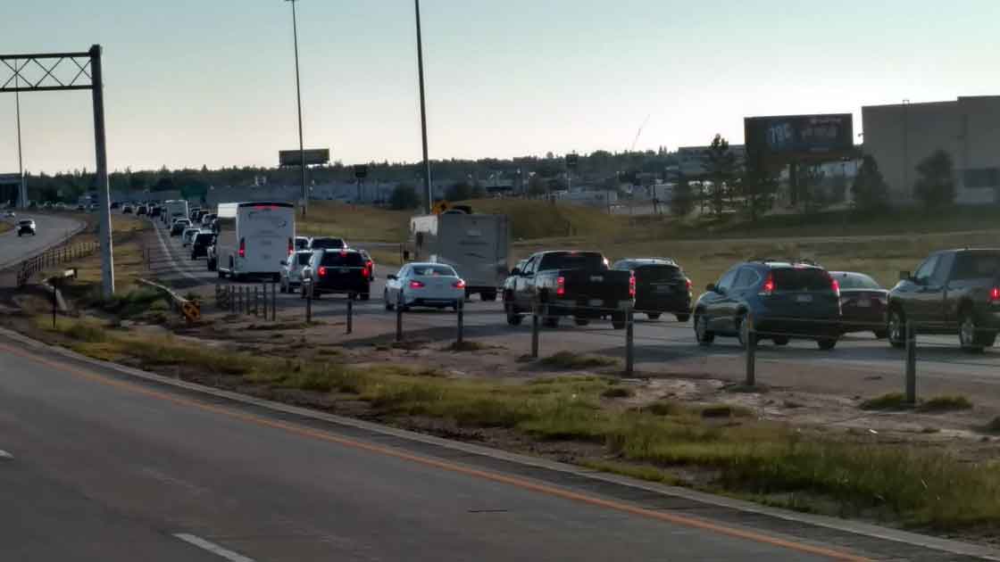 Eclipse Traffic Stacks Up On I-25