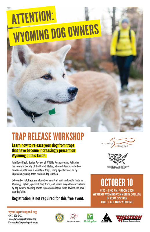 Pet Safety Trap Release Workshop To Be Held In Rock Springs October 10