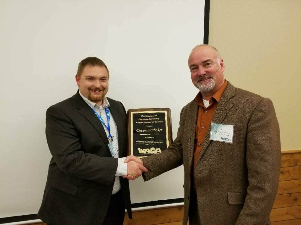 Brubaker Is Wyoming Airport Operators Association Airport Manager Of The Year
