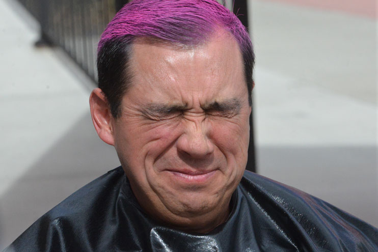 Chief Pacheco Dyes Pink in Honor of Stand Up to Cancer Day