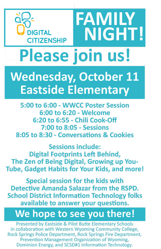 Eastside Elementary School Invites Community To Fifth Annual Digital Citizenship Family Night And Chili Cook-Off