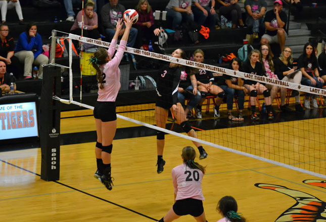 GRHS Wolves Volleyball Win All Four Dig Pink Matches