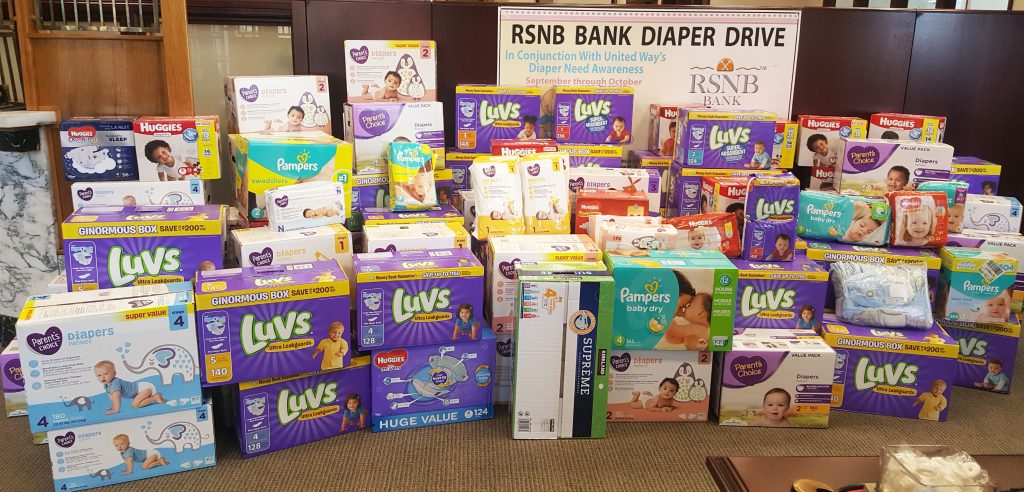 RSNB Bank Diaper Drive Donates Over 16,502 Diapers