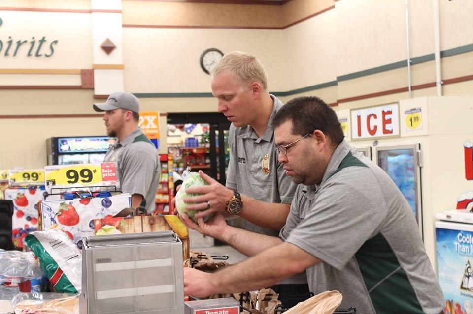 GRFD Bagging Groceries To Benefit Food Bank