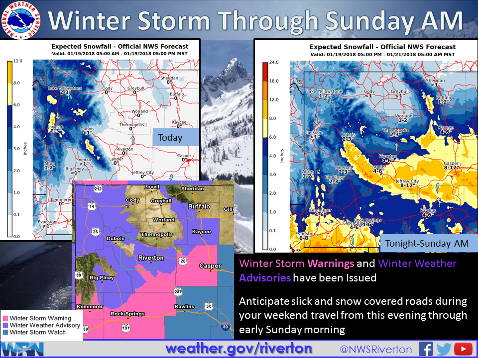 Winter Storm Warnings/Advisories Take Effect Early Saturday Morning