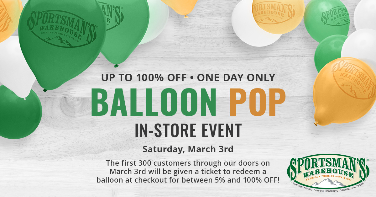 Up to 100% Off Purchases at Sportsman’s Balloon Bonanza