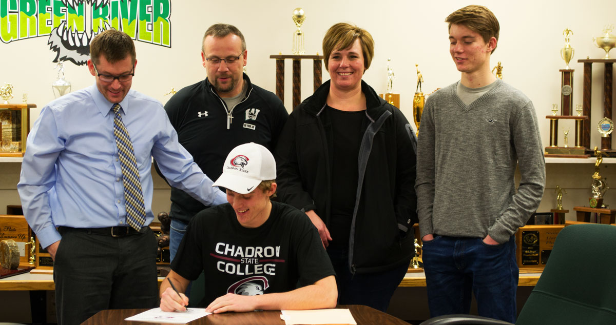 GRHS Football Player Signs with Chadron State College
