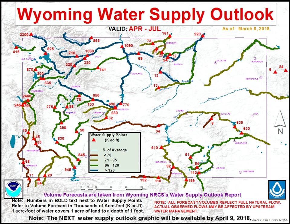 NWS Issues Wyoming Water Supply Outlook