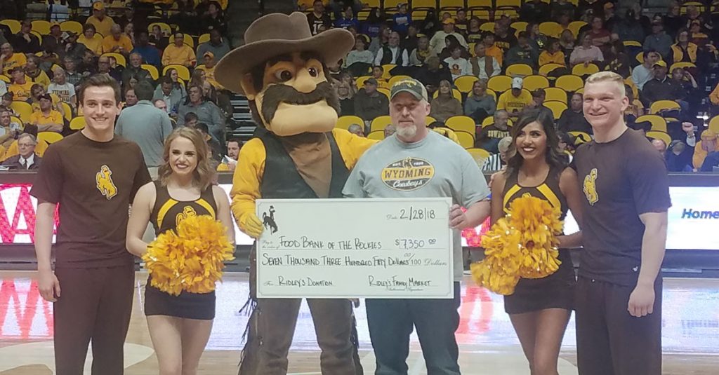 Ridley’s Family Markets Presents Over $7,000 to Wyoming Food Bank of the Rockies