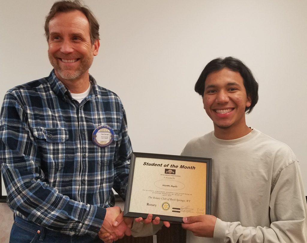 Rotary Club Rock Springs High School Student of the Month