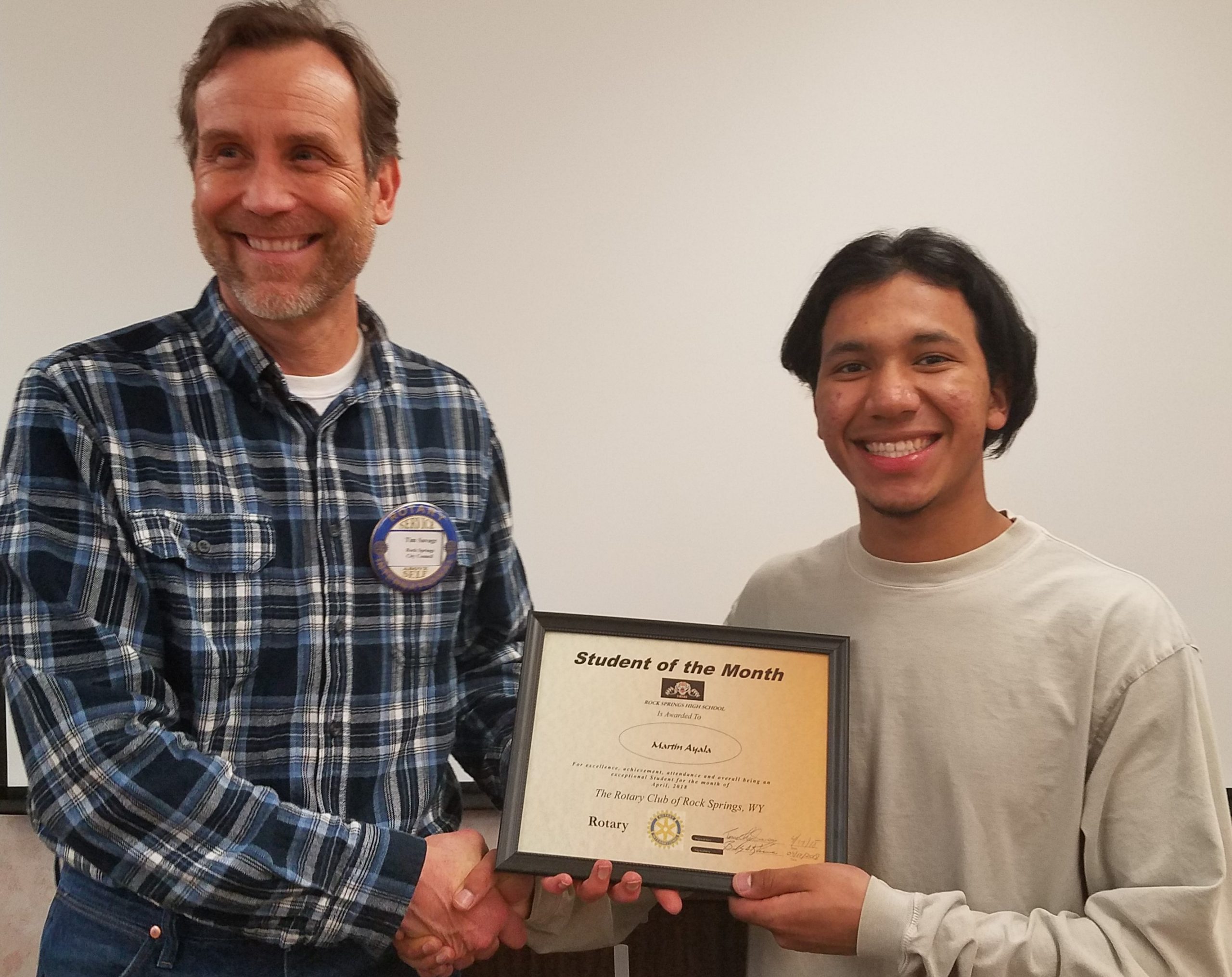 Rotary Club Rock Springs High School Student of the Month