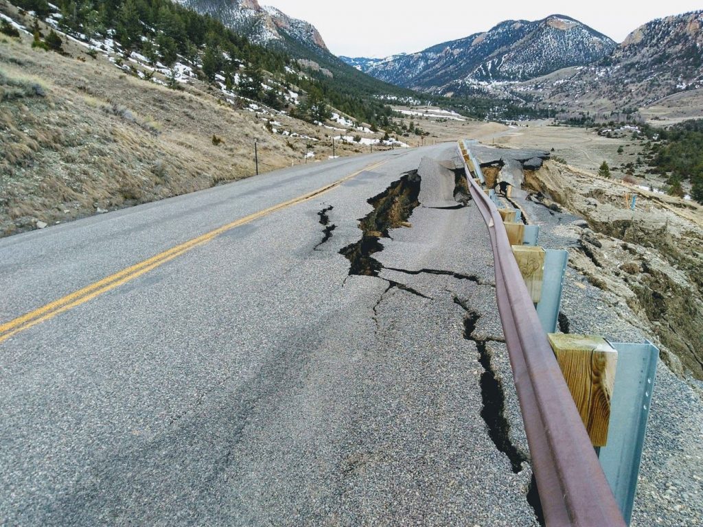 Parts of Chief Joseph Scenic Highway Slide in Park County