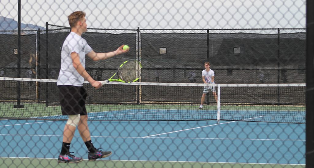 GRHS Spring Tennis Plays at Cody Invite