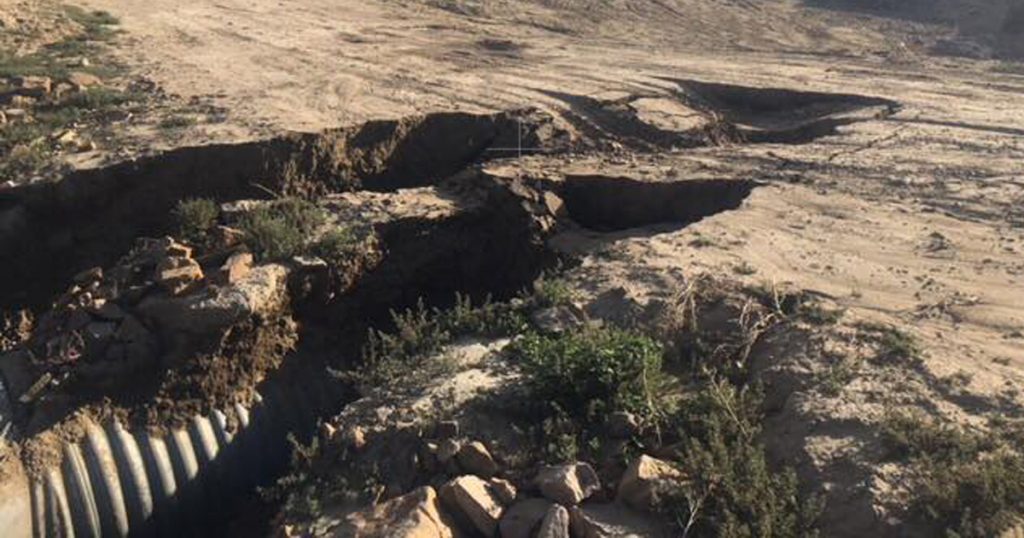 Wash Out Damages 20-by-20 Foot Area of Chapel Canyon Road