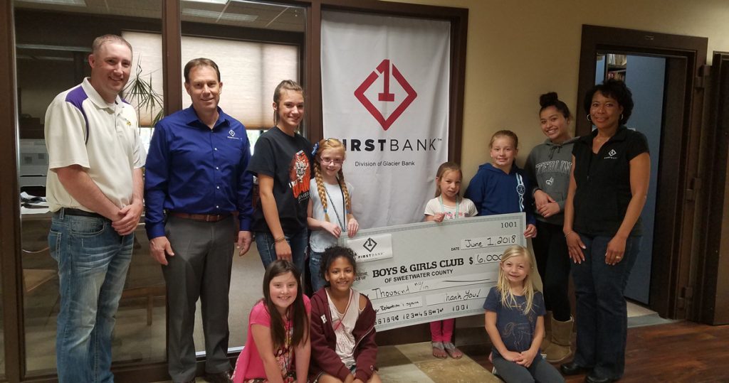 First Bank Donates $6,000 to Boys & Girls Club of Sweetwater County