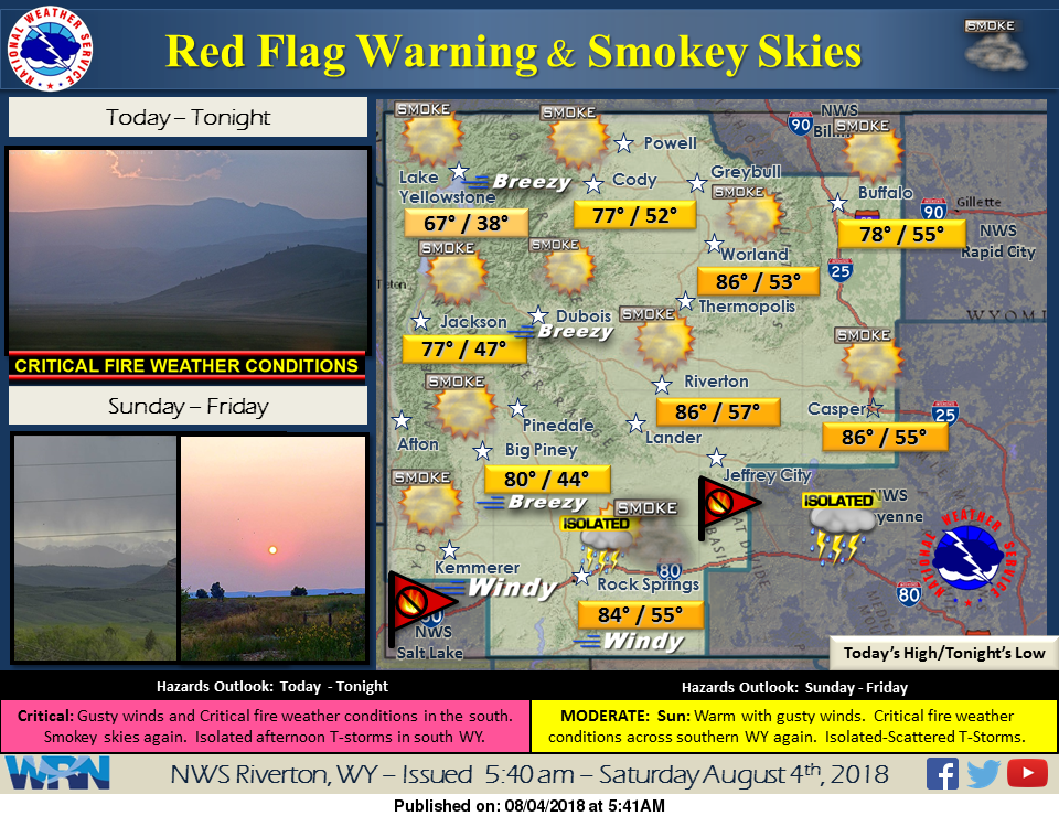 Smoky Skies, with a High Near 85