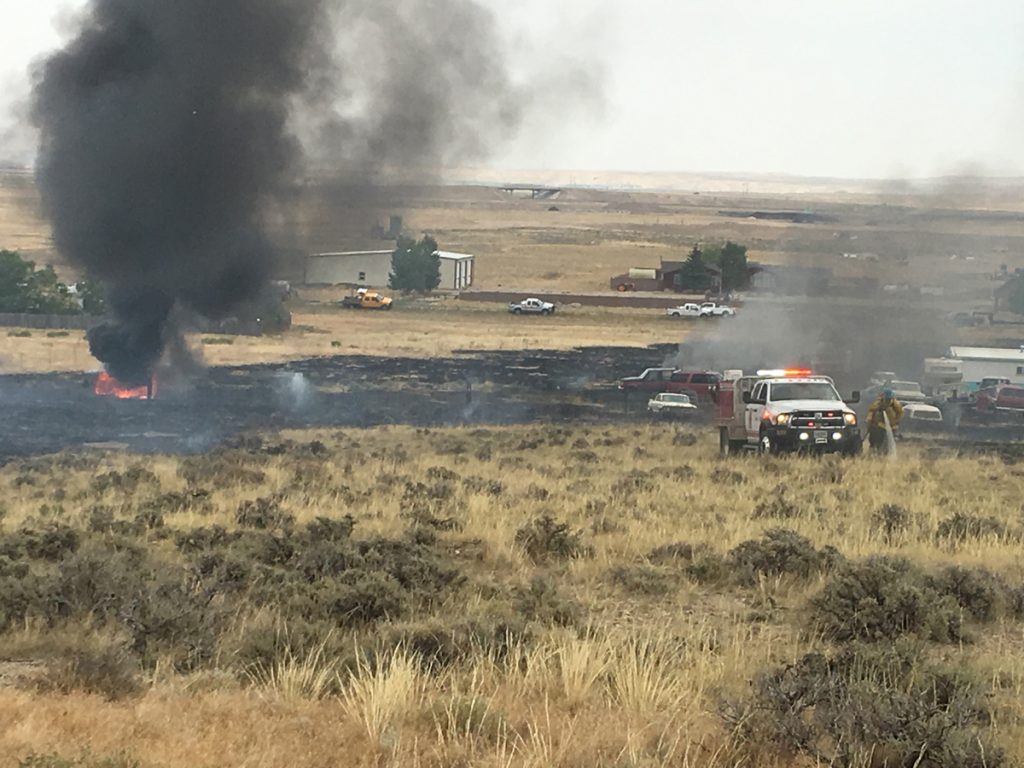 UPDATE: Granger Fire Contained at Just Under 10 Acres, One Residence Damaged