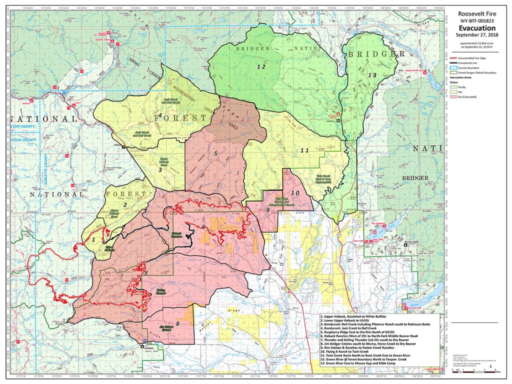 UPDATE: Sublette County Sheriff’s Office Downgrades Evacuation Areas