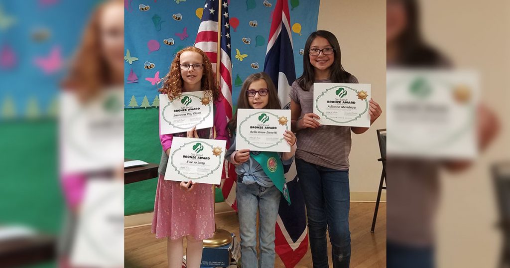 Local Girl Scouts Receive Bronze Awards for Community Projects