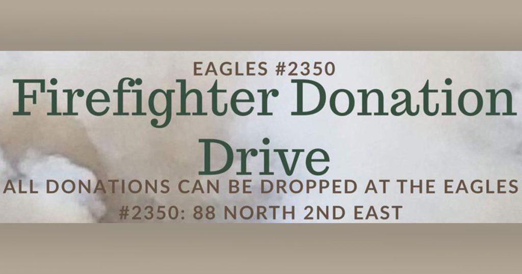 Fraternal Order of Eagles #2350 Hosts Donation Drive for Firefighters