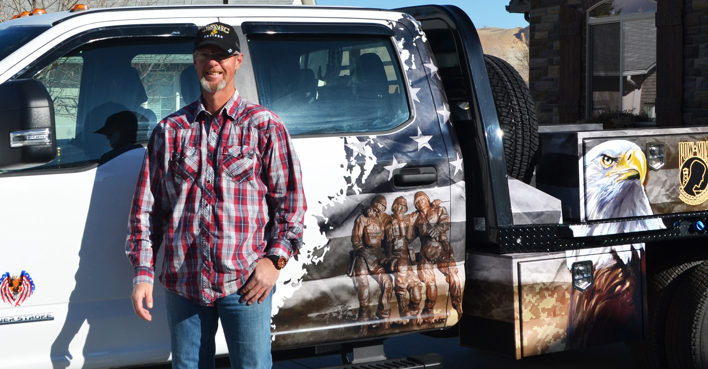 Marine Veteran Uses Truck to Honor Fellow Veterans and Troops