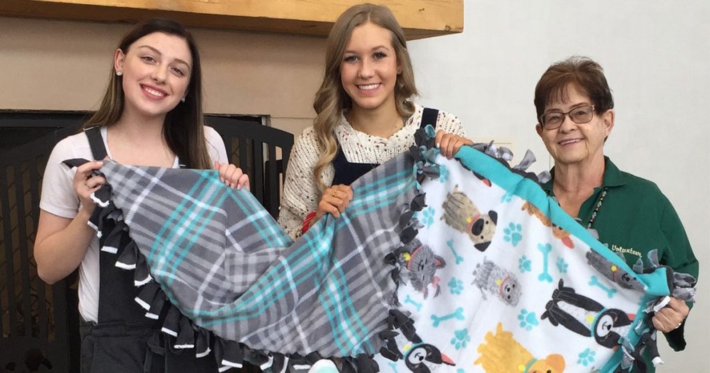 Tiger Rhythm Dance Team Donates Blankets to MHSC