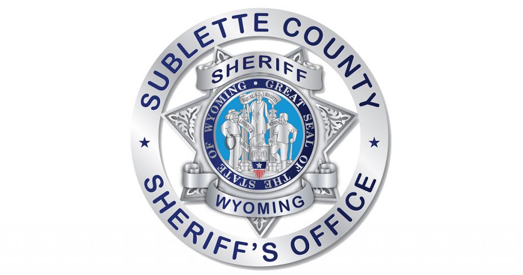 Sublette County Arrest Report for August 26 to September 2