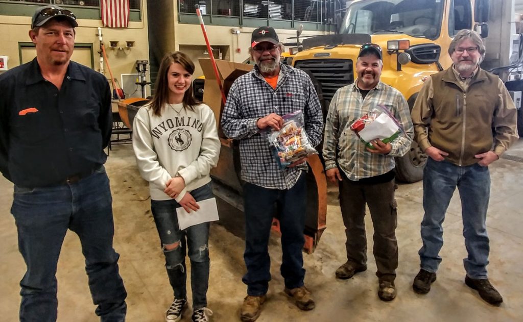 GRHS National Honor Society Gives Care Packages to WYDOT Plow Truck Drivers
