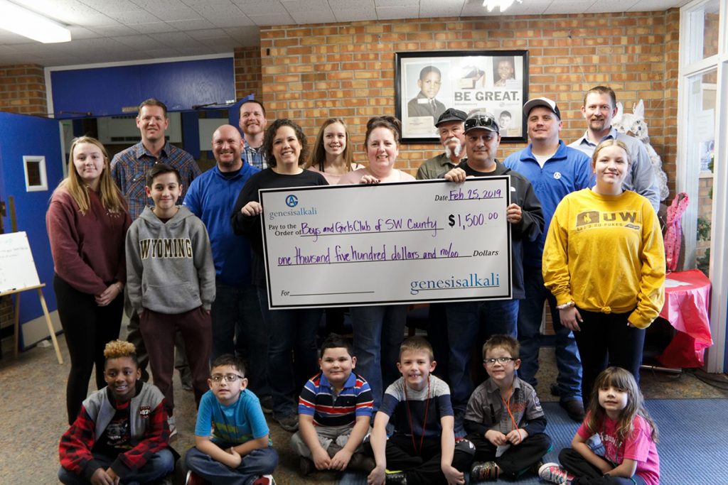 Genesis Alkali – Sesqui Plant Donates $1,500 to the Boys & Girls Club of Sweetwater County