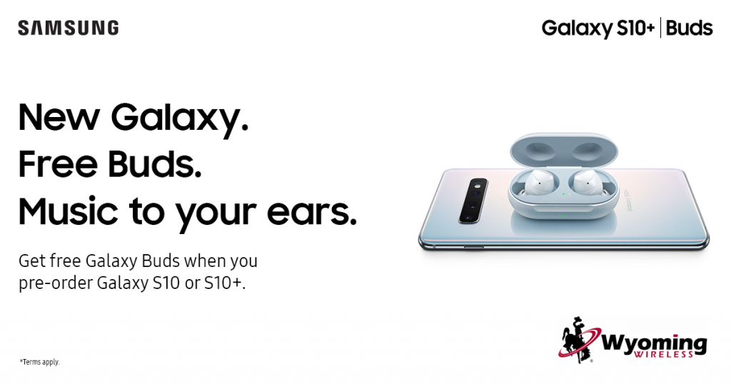 Get FREE Galaxy Buds at Wyoming Wireless
