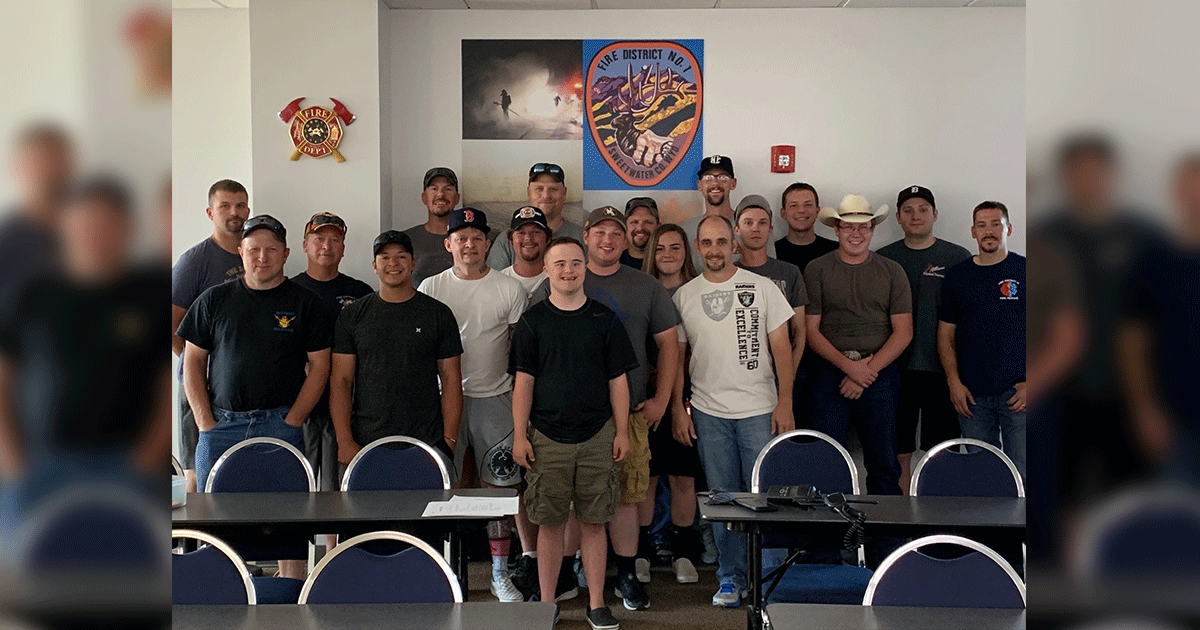 Fire District and Mason Blazovich Donate to Buddy Walk