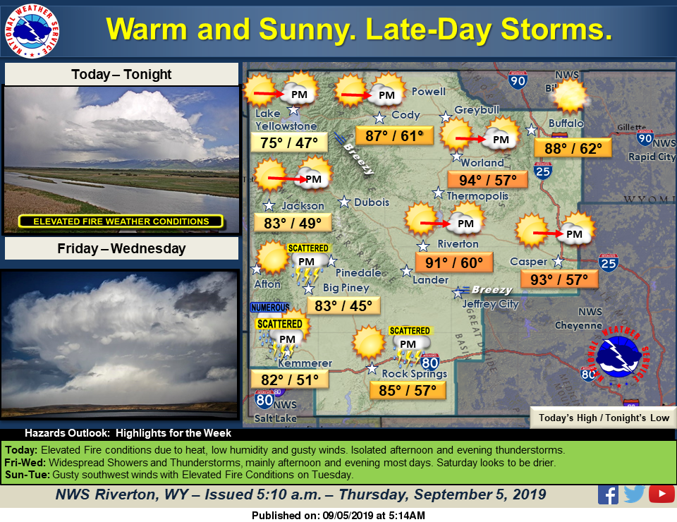 Increasing Clouds with a High Near 85