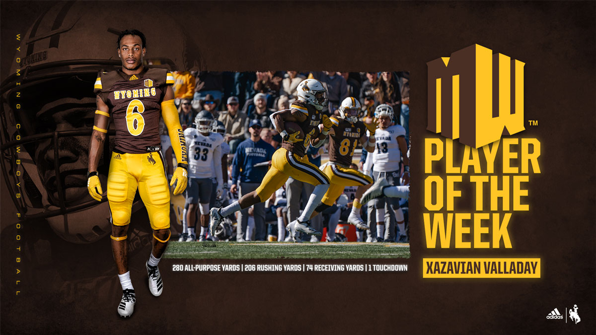 UW’s Valladay Named Mountain West Offensive Player of the Week