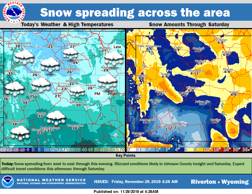 Snow with a High Near 38