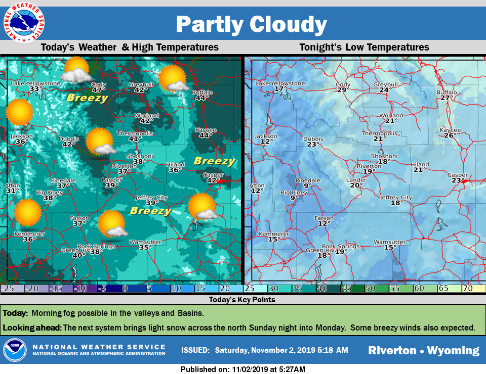 Sunny with a High Near 39