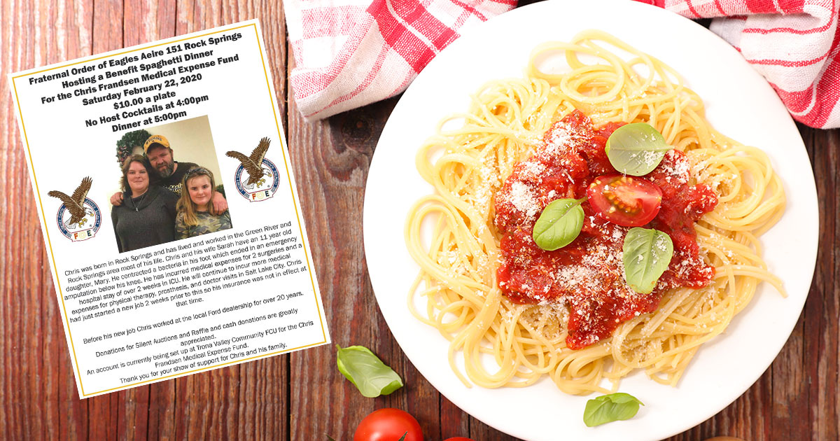 Attend a Spaghetti Dinner to Benefit Chris Frandsen & Family