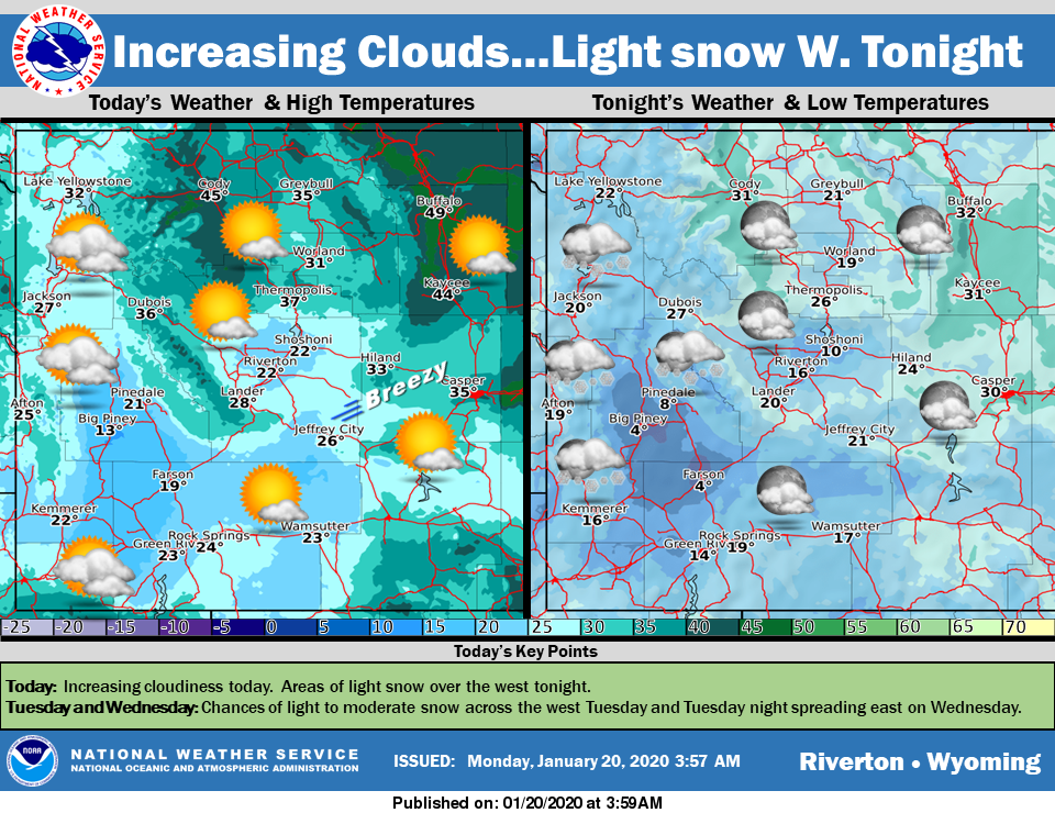 Mostly Cloudy with a High Near 24