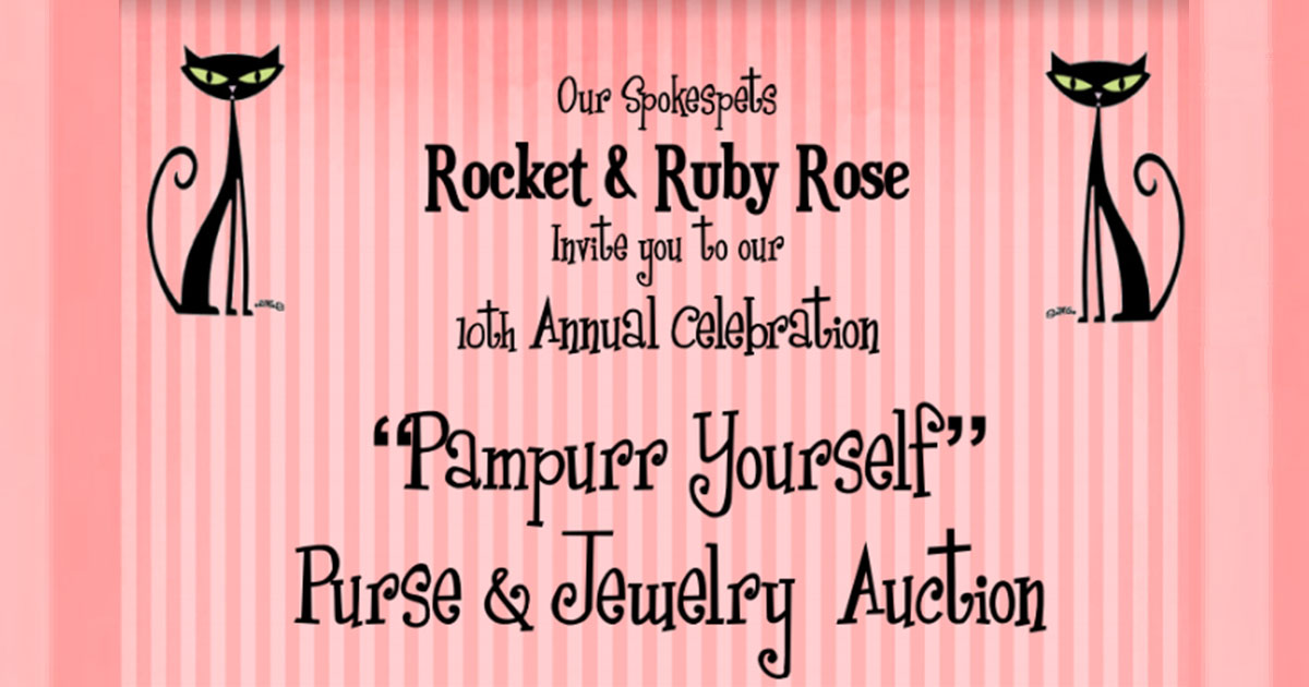 You’re Invited to the 10TH ANNUAL  Pampurr Yourself Purse & Jewelry Auction
