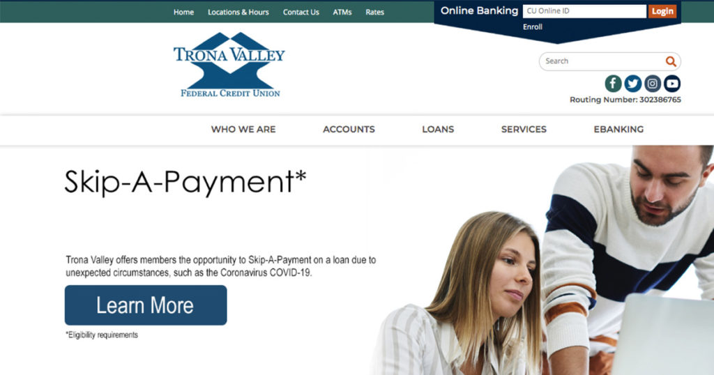 Trona Valley FCU Offers Skip-A-Payment