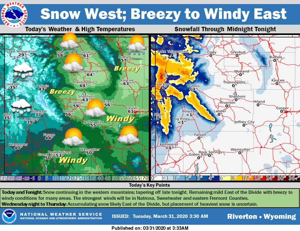Partly Sunny with a High Near 52