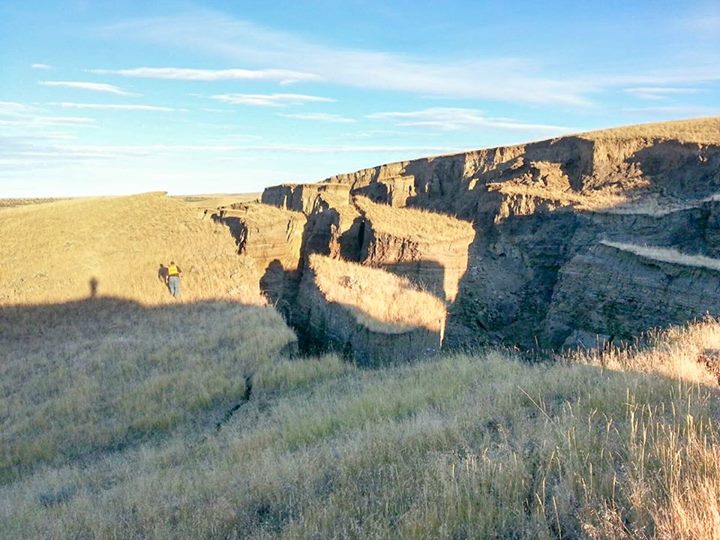 Large Crack in the Earth Opens Up by Big Horn Mountains