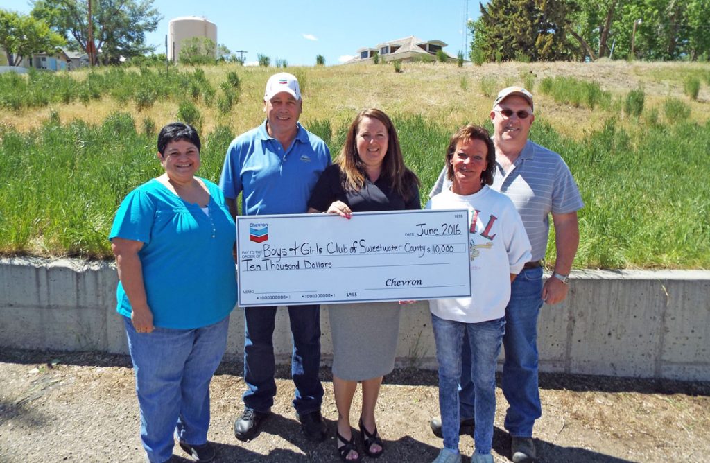 Chevron Donates $10,000 To Boys and Girls Club of Sweetwater County