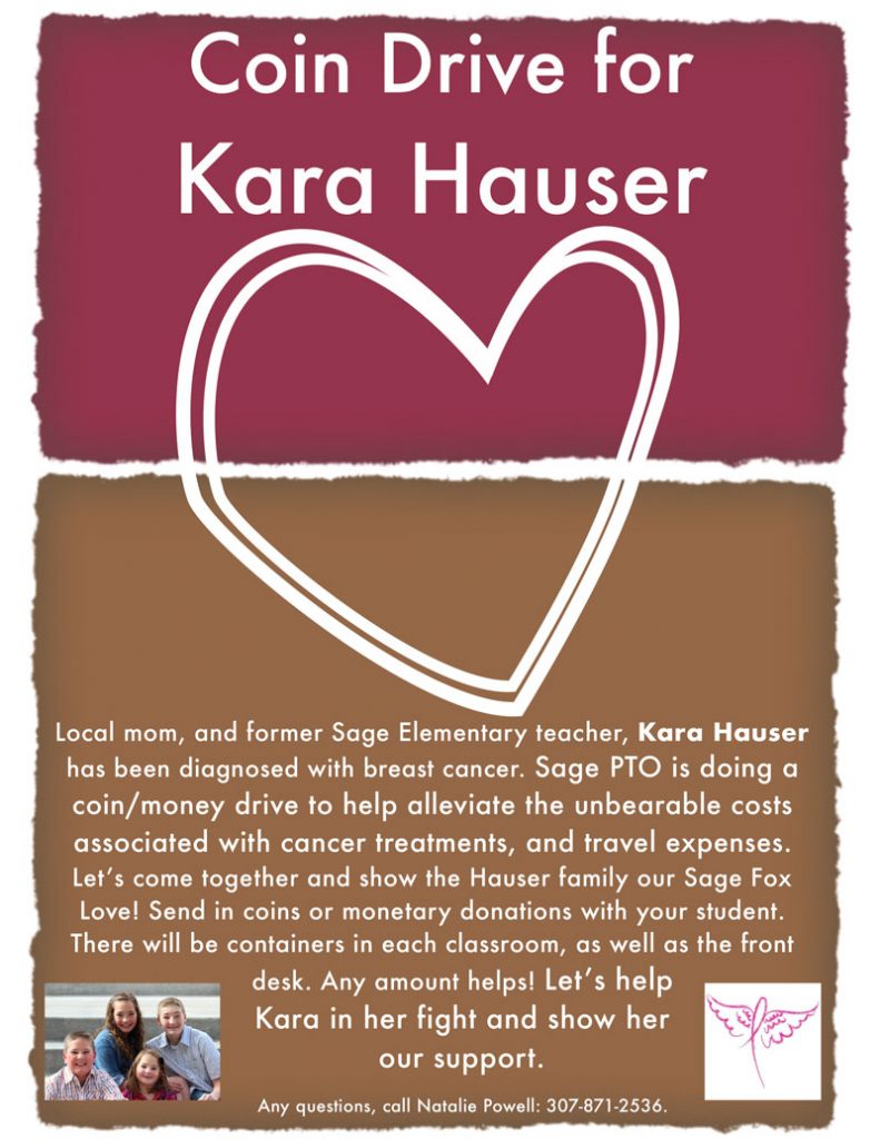 Sage Elementary PTO Starts ‘Coins for Kara’ Fund Raising