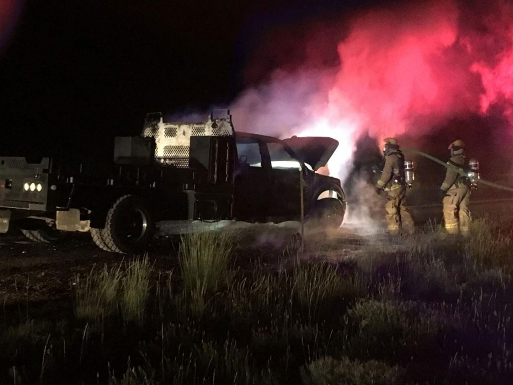 Emergency Responders Tackle Two Vehicle Fires