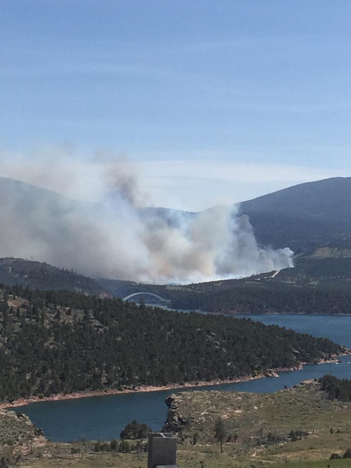 Forest Fire Burning at Fireman’s Memorial