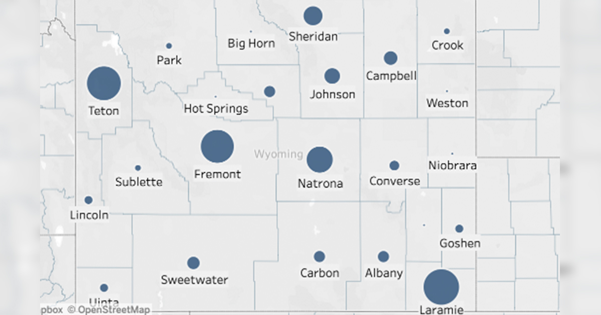 Only Five Wyoming Counties Remain Without a COVID-19 Coronavirus Case