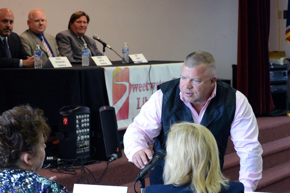 Candidates running for Sweetwater County Attorney spoke to voters Thursday