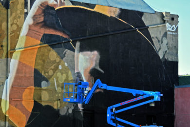 Downtown Mural Taking Shape